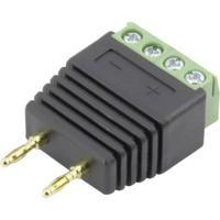 Conrad Components 93013c1127 Laboratoriumstekker Stekker, recht Stift-Ø: 2 mm Zwart 1 stuk(s) - thumbnail