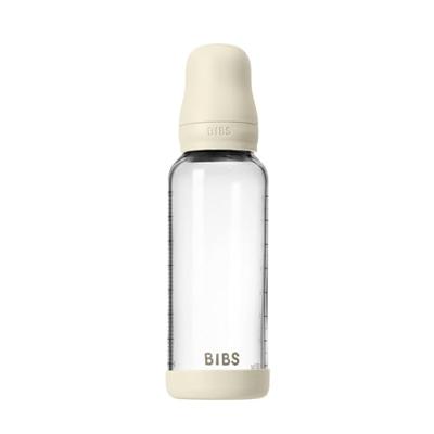 BIBS Glas Latex Medium Flow Babyfles 2+ Maanden Ivory