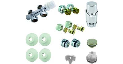 Saqu radiatorkraan middenaansluiting haaks rechts chroom