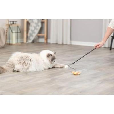 Trixie kattenhengel vis kunststof / pluche - thumbnail