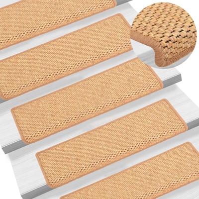 Trapmatten zelfklevend 15 st sisal-look 65x21x4 cm oranje - thumbnail
