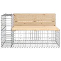 Tuinbank schanskorfontwerp 244x71x65,5 cm massief grenenhout - thumbnail