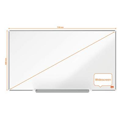 Nobo Impression Pro Widescreen magnetisch whiteboard, Nano Clean stalen oppervlak, ft 71 x 40 cm