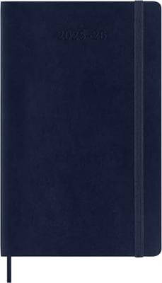Moleskine 18 Monate Wochen Notizkalender 2025/2026, Large/A5, 1 Wo = 1 Seite, rechts linierte Seite, Weicher Einband, Saphir