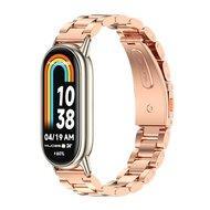 Stalen schakelband - Rosé goud - Xiaomi Smart Band 8 / 9 / 10 - thumbnail