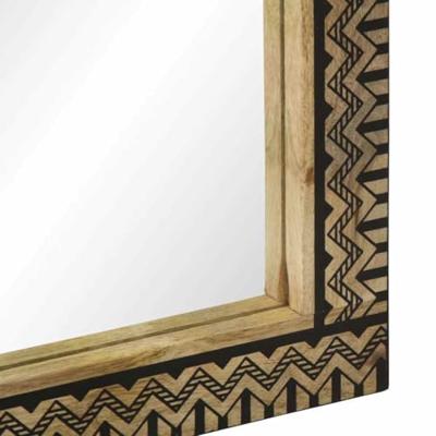Badkamerspiegel 50x70 cm massief mangohout en glas