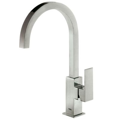 Wastafelmengkraan Tres Cuadro Exclusive 1-Hendel Uitloop Gebogen 24 cm Vierkant RVS Tres Wastafelmengkraan Tres Cuadro Exclusive 1-Hendel Uitloop Gebogen 24 cm Vierkant RVS Tres