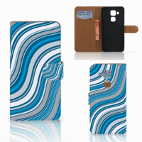 Huawei Nova Plus Telefoon Hoesje Waves Blue - thumbnail
