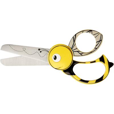 Creativ Company Fiskars kinderschaar met dierenmotief, bij, l: 13 cm, 1 stuk Creativ Company Fiskars kinderschaar met dierenmotief, bij, l: 13 cm, 1 stuk