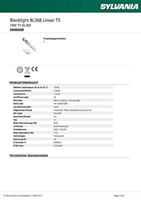 Signify UV-lamp G5 8 W (Ø x l) 16 mm x 302.5 mm 60 V 1 stuk(s)