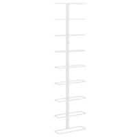 Wijnrek voor 9 flessen wandmontage ijzer wit - thumbnail