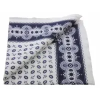 Boerenzakdoek Koffieboon blauw 55 x 55 cm - HRBZ39 - Wit - HRBZ39 - thumbnail