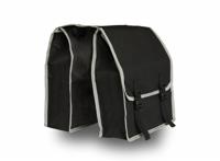 Dubbele Fietstas - 26L - voor elektrische fiets - zwart/grijs - thumbnail