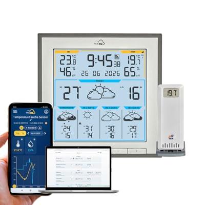 TFA Dostmann TFA.me ID-08 35.8105.10 WiFi-weerstation Verwachting voor 5 dagen Aantal sensoren max.: 50 stuk(s)