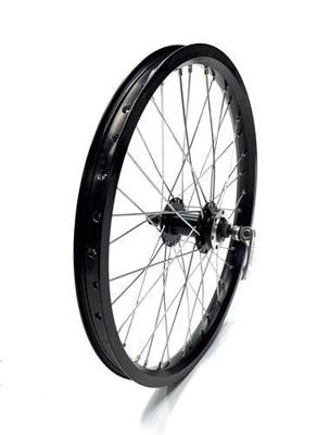 Voorwiel 20x1.75 schijfrem zwart spaak 13 o.a. bakfiets