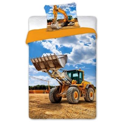 Traktor Graafmachine Dekbedovertrek - Eenpersoons - 140 x 200 cm - Multi Traktor Graafmachine Dekbedovertrek - Eenpersoons - 140 x 200 cm - Multi