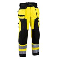 Blåkläder Werkbroek softshell High-Vis 15672517 | High Vis Geel/Zwart | Maat 58 - 7330509405833 - thumbnail