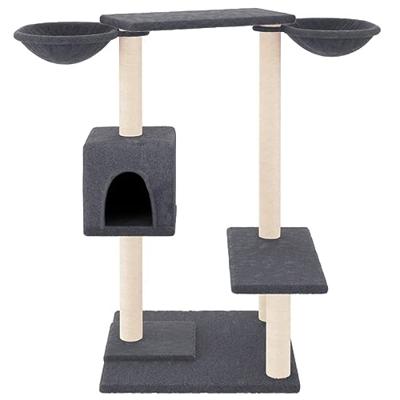 Kattenmeubel met krabpalen 82 cm donkergrijs - thumbnail