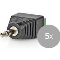 CCTV-Beveiligingsconnector | 5x | 3-Aderige naar 3,5 mm Male - thumbnail