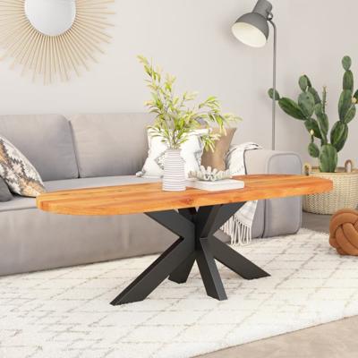 Tafelblad ovaal 140x50x3,8 cm massief acaciahout
