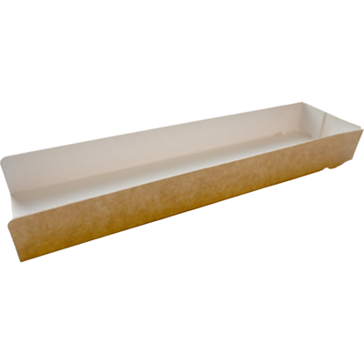 Schuifkarton | baguette | 27x7x3cm | karton | bruin/wit | 400 stuks