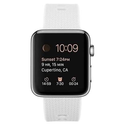 Siliconen bandje met motief - Wit - Geschikt voor Apple Watch 44mm / 45mm / 46mm / 49mm