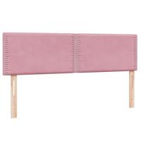 Boxspring met matras fluweel roze 160x210 cm - thumbnail
