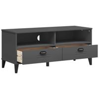 Tv-meubel VIKEN bewerkt hout antracietgrijs - thumbnail