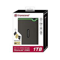 Transcend StoreJet® 25M3S Slim 1 TB Externe harde schijf (2,5 inch) USB-A 3.1 Gen 1 IJzergrijs TS1TSJ25M3S - thumbnail