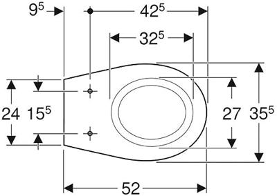 Geberit Bastia Wandcloset - diepspoel - 35.5x52cm - wit 501.769.00.1 Geberit Bastia Wandcloset - diepspoel - 35.5x52cm - wit 501.769.00.1