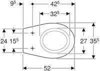 Geberit Bastia Wandcloset - diepspoel - 35.5x52cm - wit 501.769.00.1 - thumbnail