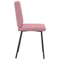 Eetkamerstoelen 2 st fluweel roze - thumbnail