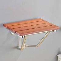 Opvouwbare massief houten muur gemonteerde ontspannings Douchestoel (F Fype met voeten) - thumbnail