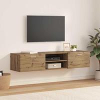 TV-kast artisanaal eikenkleurig 150 x 39 x 30 cm Bewerkt hout - thumbnail