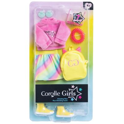 Corolle girls - poppenkleertjes fluo set dressing room Corolle girls - poppenkleertjes fluo set dressing room