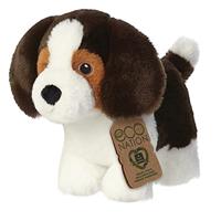 Eco Nation Pluchen knuffel - beagle - 20 cm - thumbnail