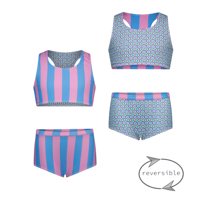 B.Nosy zomer reversibel bikini meisjes - blauw/paars - Winona - thumbnail