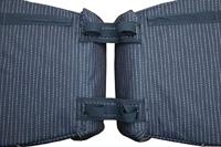 Newlooxs Joli double fietstas - waterafstotend, reflecterend, nomi print, zwart/blauw/groen - thumbnail