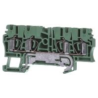 Weidmüller 1608660000-100 Aardingsklem Spanveer Groen-geel 100 stuk(s) - thumbnail