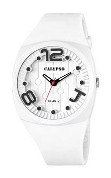 Horlogeband Calypso K5633/1 Kunststof/Plastic Wit 18mm Horlogeband Calypso K5633/1 Kunststof/Plastic Wit 18mm