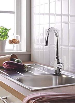 Grohe Keukenkraan Feel Mengkraan 1-Gats Met Instelbare Hoge Uitloop Chroom Grohe Keukenkraan Feel Mengkraan 1-Gats Met Instelbare Hoge Uitloop Chroom