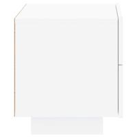 Nachtkastje met LED-verlichting 70x36x40,5 cm wit - thumbnail