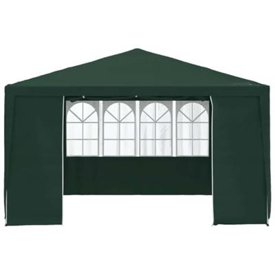 Partytent met zijwanden professioneel 90 g/m 4x4 m groen - thumbnail