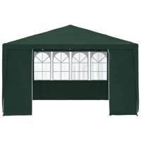 Partytent met zijwanden professioneel 90 g/m² 4x4 m groen - thumbnail