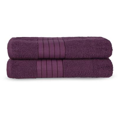 Good Morning Handdoeken set van 2 "Uni" - Bordeaux - (70x140 cm) - Katoen Good Morning Handdoeken set van 2 "Uni" - Bordeaux - (70x140 cm) - Katoen