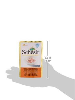 SCHESIR in jelly Tuna and chicken with shrimps - nat kattenvoer - 50 g
