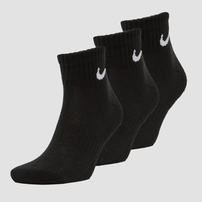 Nike SX7667 Everyday Cushion Ankle Socks 3-Pack - Zwart - 42-46 Nike SX7667 Everyday Cushion Ankle Socks 3-Pack - Zwart - 42-46