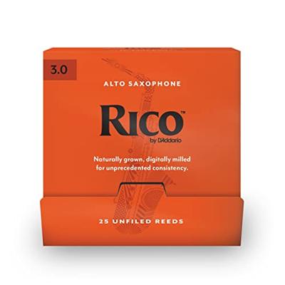 D'Addario Woodwinds RJA0130-B25 Rico Altsaxofoonriet, 3.0, 25-Count Single, Unfiled D'Addario Woodwinds RJA0130-B25 Rico Altsaxofoonriet, 3.0, 25-Count Single, Unfiled