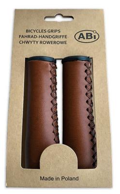 ABI kunstleer hangkaart handvatten 120mm bruin