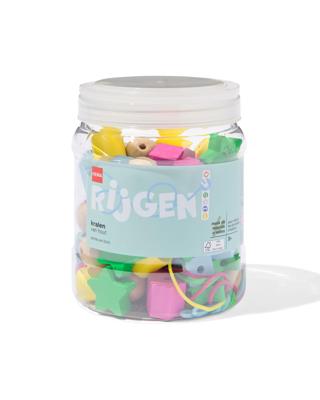 HEMA Emmer houten kralen met rijgkoord - 70 stuks